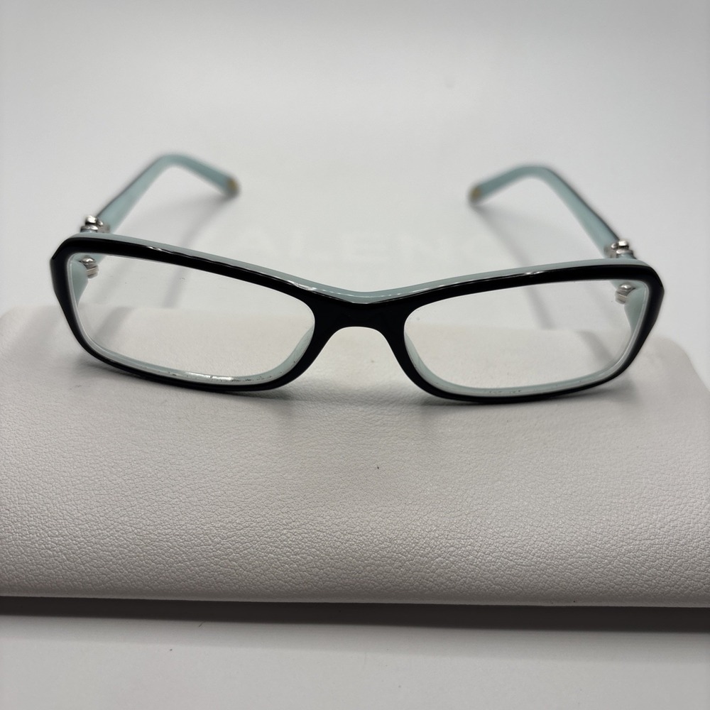 Tiffany & Co TF 2061 8055 Square Black Blue Lock Eyeglasses Frame 52-16-135 #213